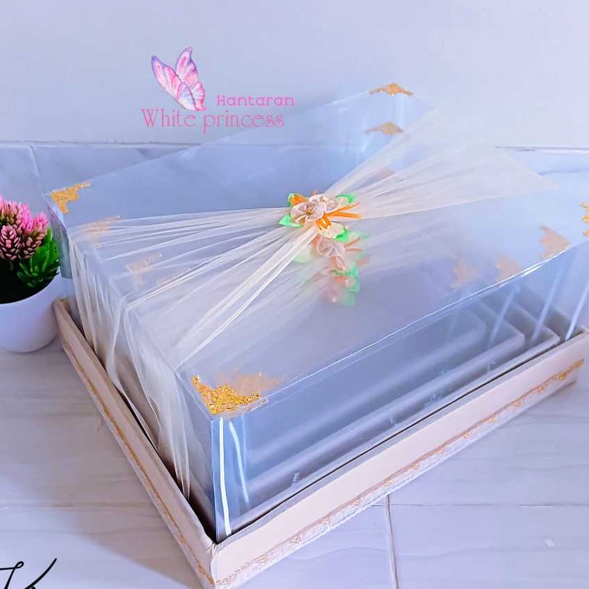 

KP8 Kotak Seserahan Pernikahan Set Lengkap Isi 4 Box Hantaran Parcel Mika