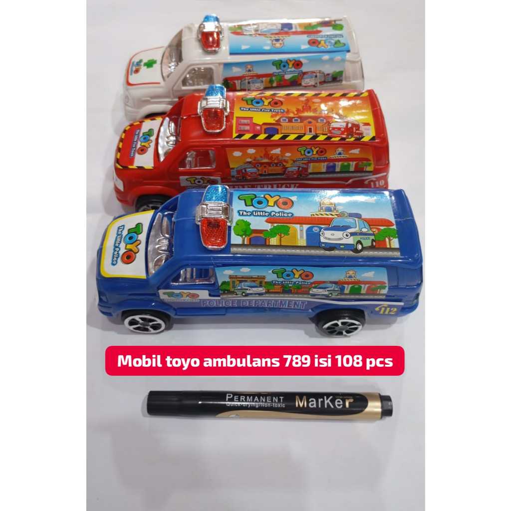 MOBIL AMBULANCE TAYO PEMADAM KANTONG MJP 789 / CAR CARS AMBULAN AMBULANS / MAINAN TAYO 789