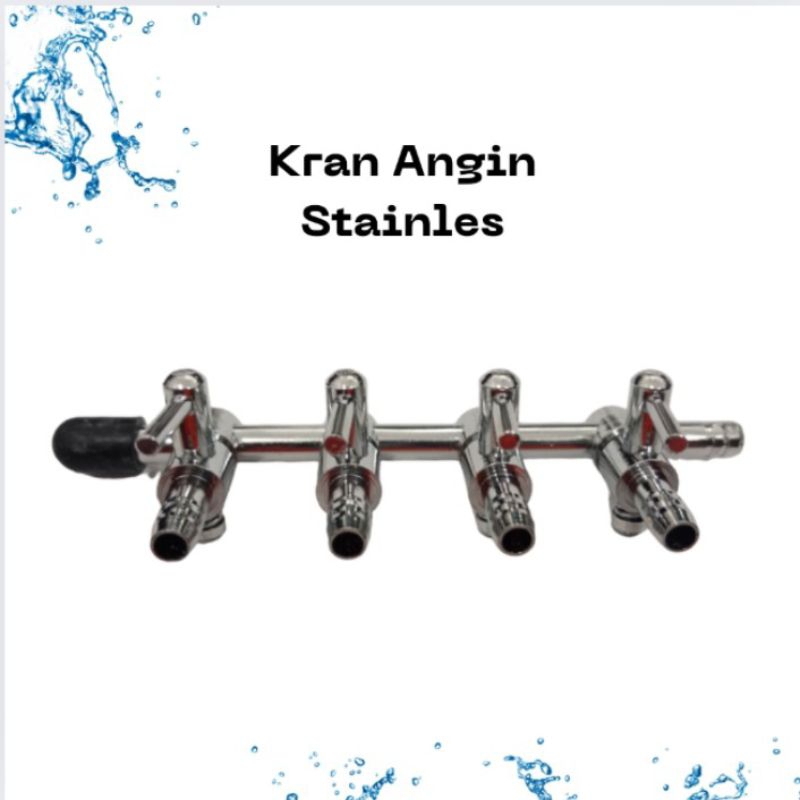 KRAN ANGIN STAINLESS LUBANG 2 / 3 / 4 / 5 / 6 KRAN NIKEL STAINLESS KRAN PEMBAGI UDARA