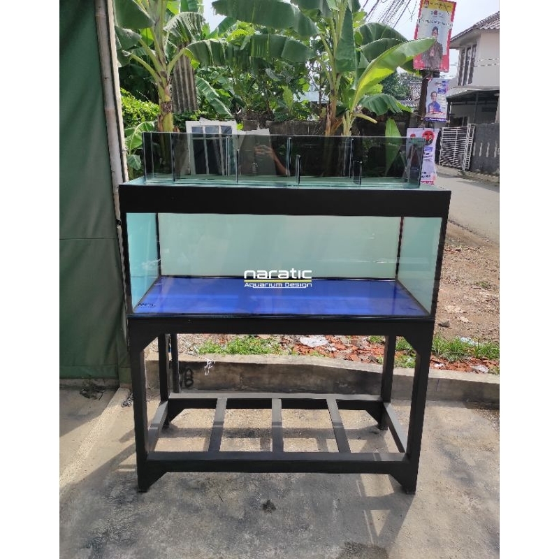 Aquarium 120x60x50 8mm & rak holo 4x6 top filter kaca