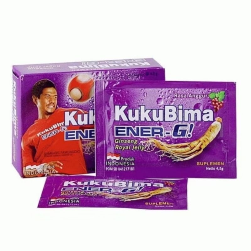

Sido Muncul KUKU BIMA Ener-g Suplemen Kesehatan Rasa Anggur 6 Sachet 4,5 G