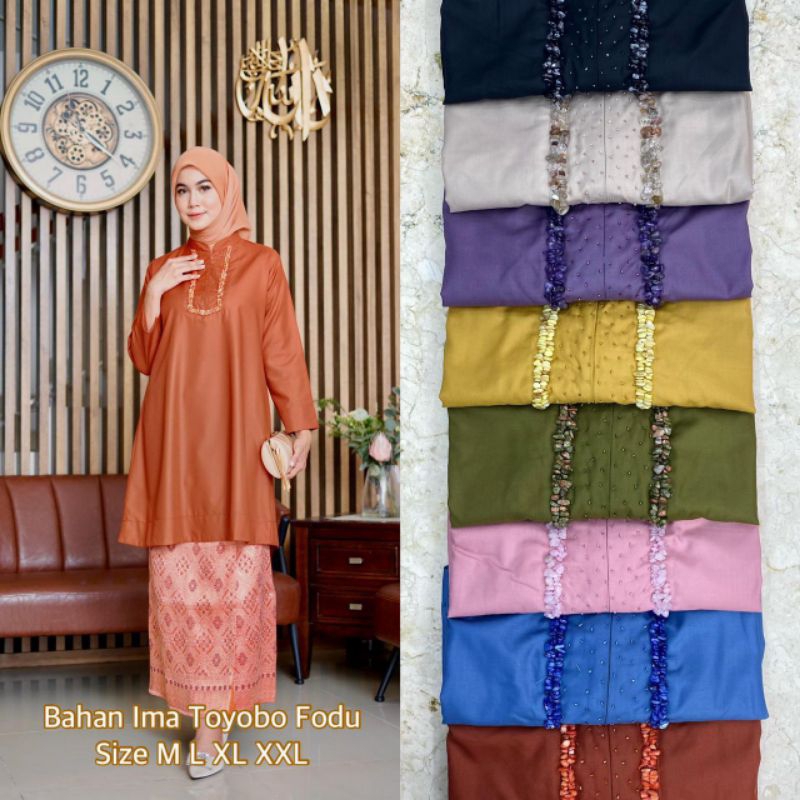 TUNIK PAYET BATU (BAHAN TOYOBO IMA FODU PREMIUM)