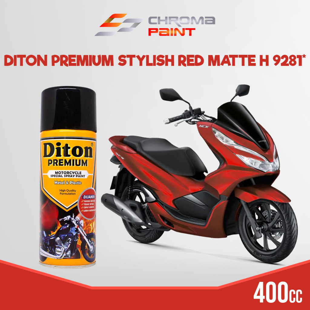 Cat Motor Diton Premium Honda Color Merah Doff - Stylish Red Matte H 9281
