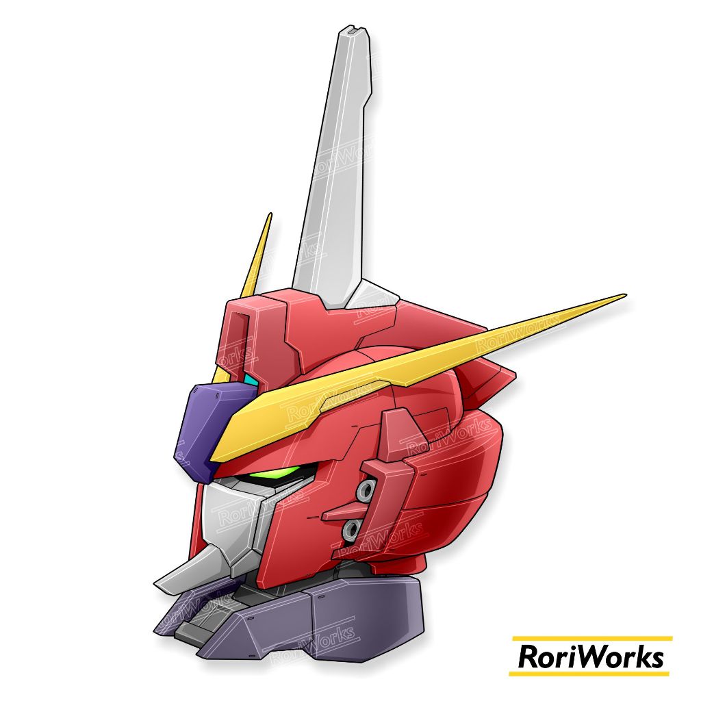 

Stiker Kiss cut - Immortal Justice Gundam Head