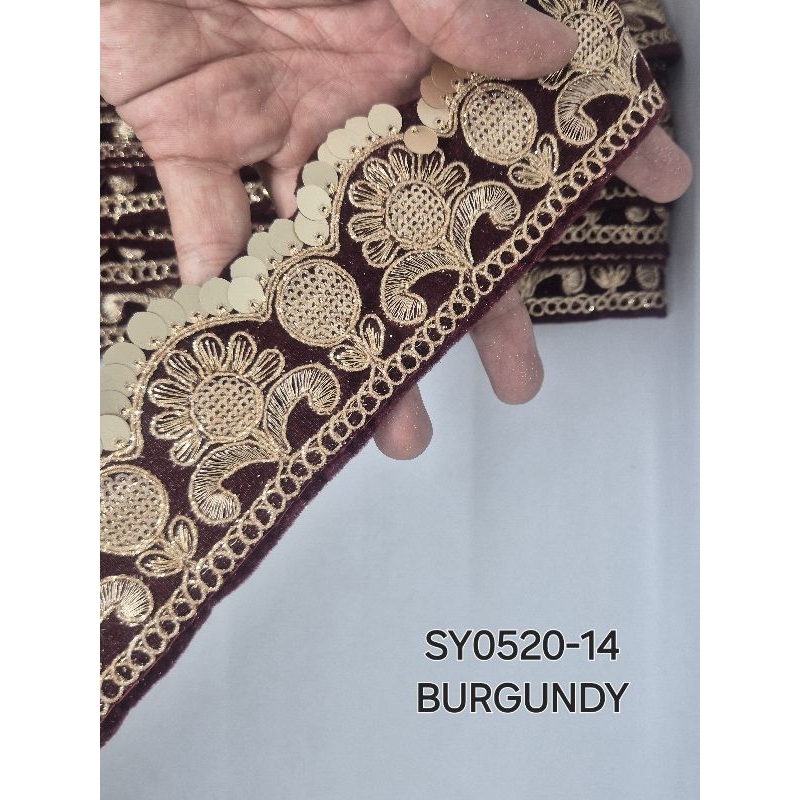 Renda bordir payet india SY0520-14