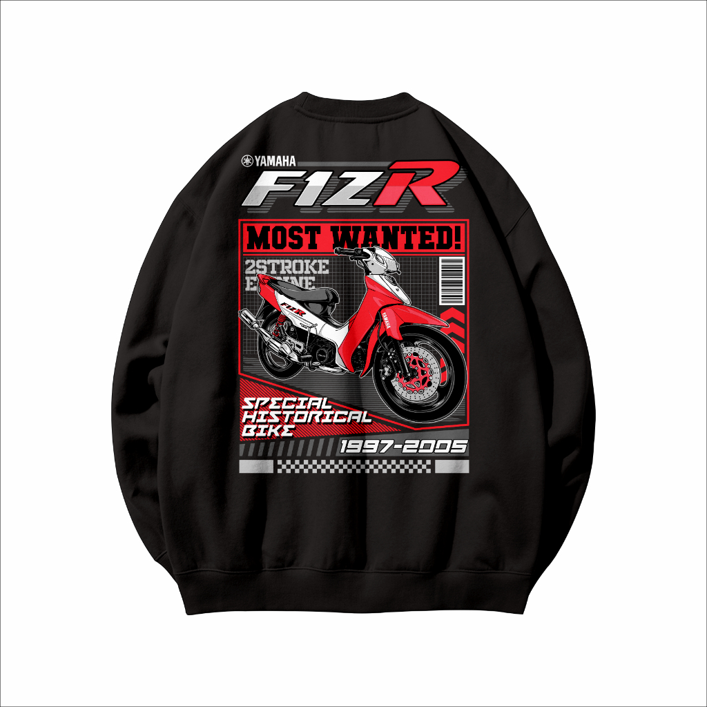 Sweater Crewneck Racing Otomotif F1ZR 2Stroke 2Tak