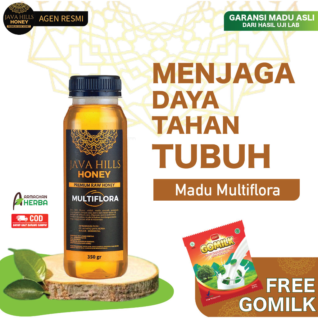 

[ COD + GARANSI ][ GRATIS GOMILK ] MADU JAVA HILLS MULTIFLORA | Meningkatkan Imunitas | Menjaga Stamina Tubuh Netto 320 gr