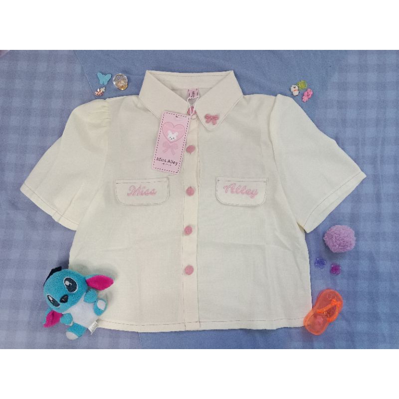 Baju BKK - KEMEJA CROP TOP MISS ALLEY