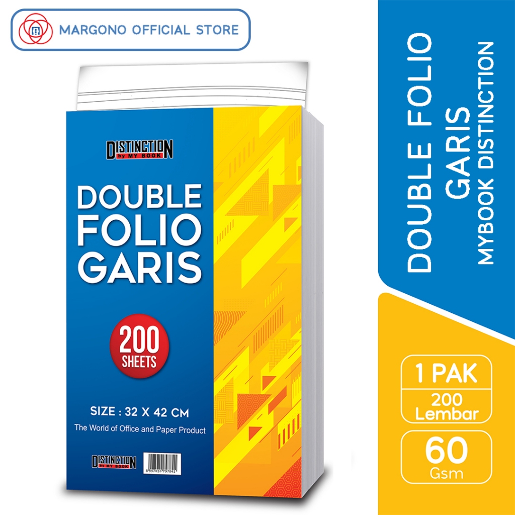 

MY BOOK DISTINCTION KERTAS DOUBLE FOLIO GARIS F4 - 200 LEMBAR