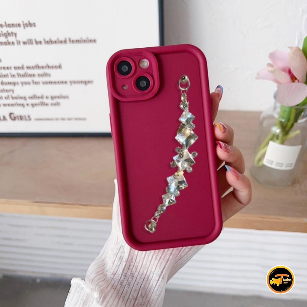 GC97 CASE CASING SILIKON MATTE ROSE DIAMOND HANDGRIP - CASING HP COMPATIBLE FOR XIAOMI REDMI 8 8A PR