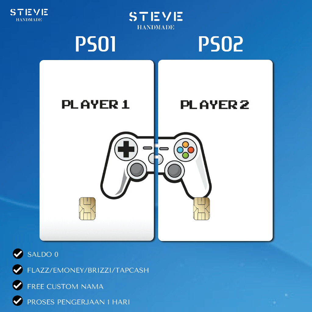 Flazz Gen 2 Emoney Brizzi Tapcash Playstation Custom Nama UV Print