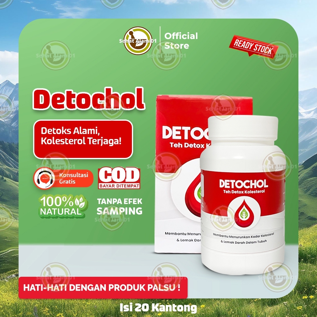 

Detochol Teh Kolesterol Detoksifikasi Buang Racun Pembuluh Darah Sehat Turunkan Kadar Kolesterol 100GRAM