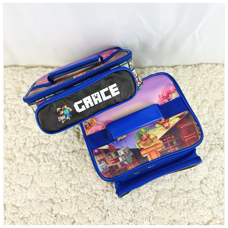 

BENTO BAG + kantong sendok custom ( goodiebag / souvenir ultah / hampers)