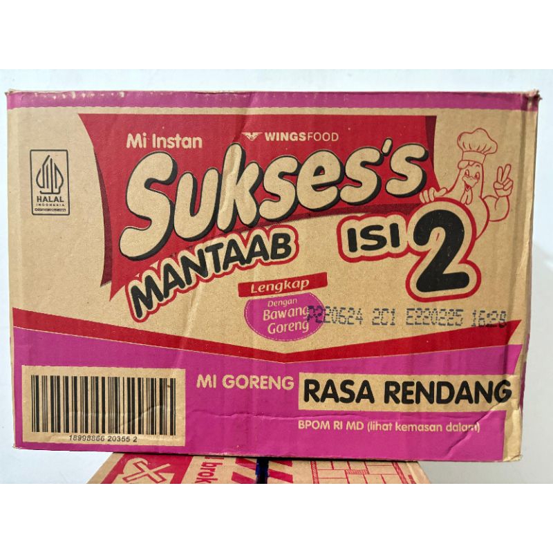 

Mie sukses's isi 2 rasa rendang