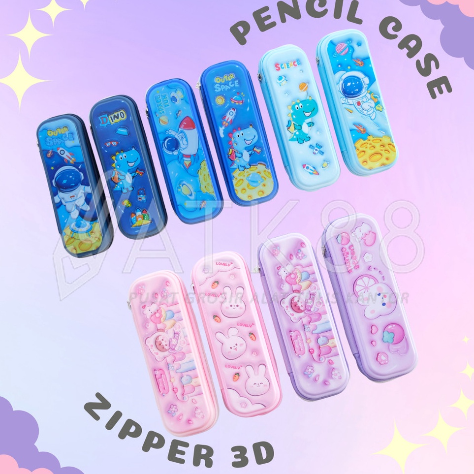 

Pencil Case Kotak Pensil Zipper 3D Premium Tempat Pensil Anak Sekolah KODE X5F6