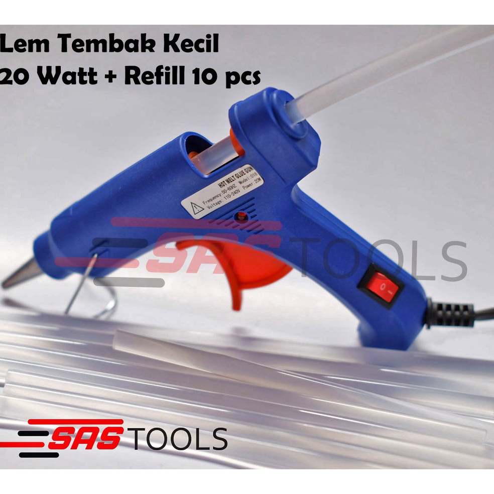 

Glue Gun Lem Tembak KECIL 2 watt BIRU Isi Refill 1 pcs KODE H5W5