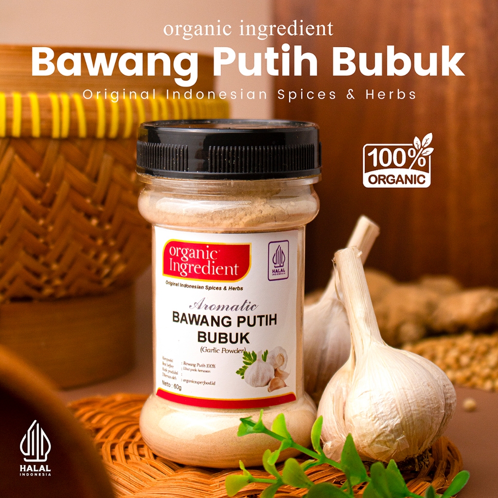 

Organic Ingredient Bawang Putih Bubuk Original Rempah Indonesia Bumbu Dapur