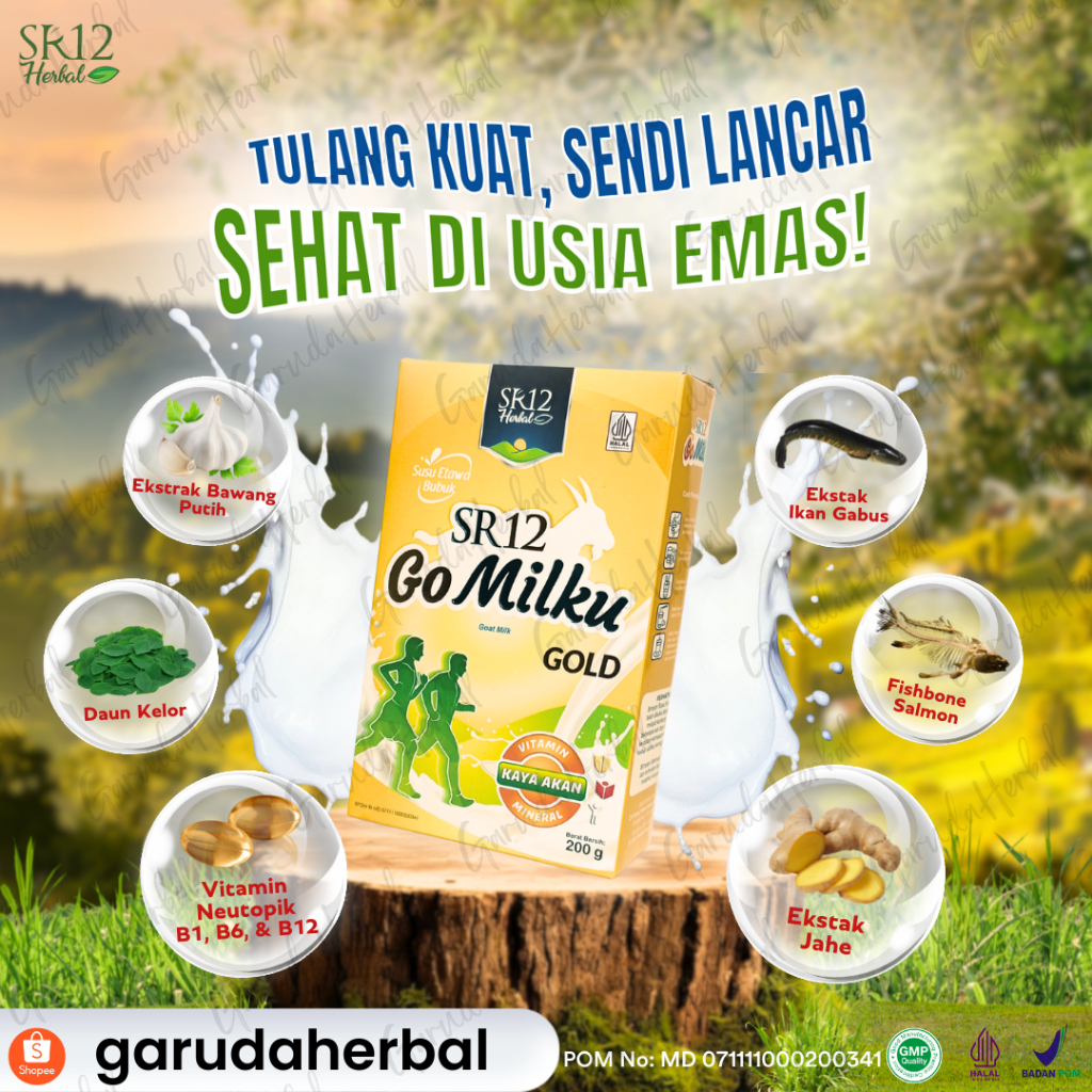 

GOMILKU GOLD SR12 200gr, 600gr KAYA AKAN VITAMIN MINERAL