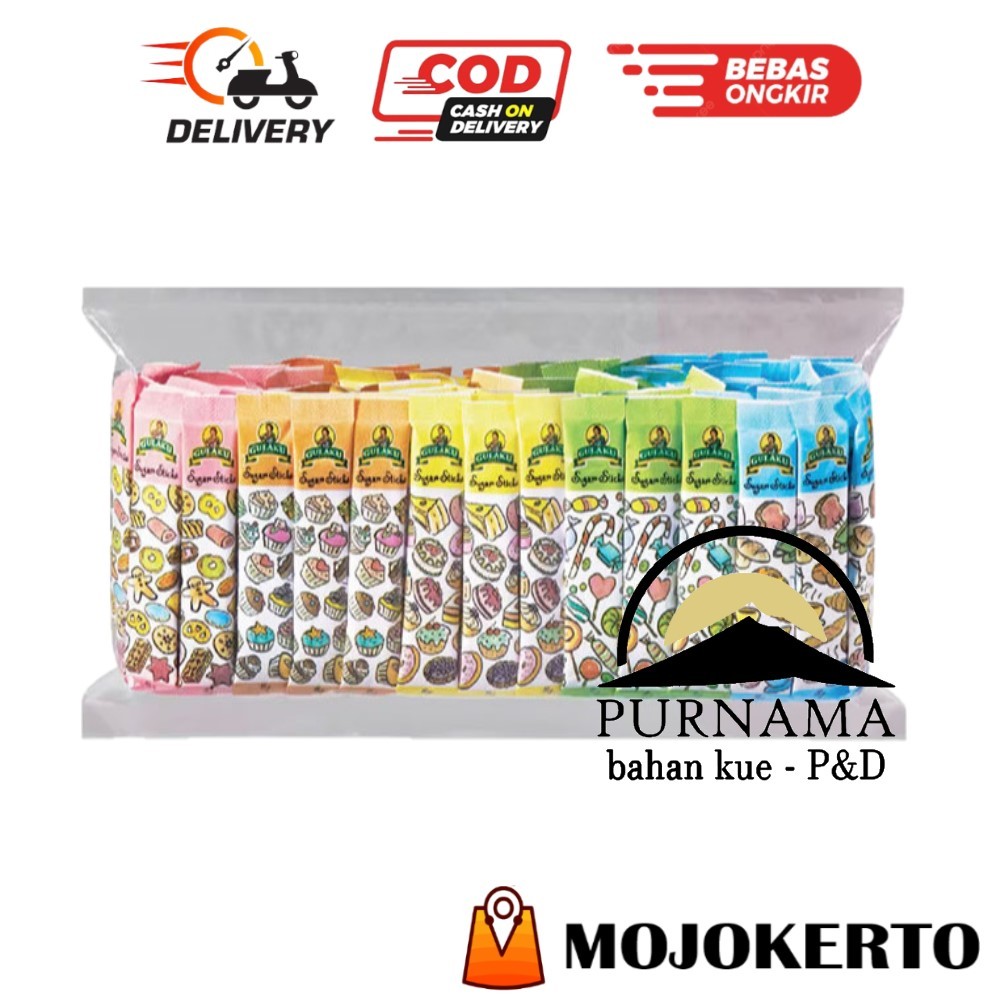 

GULAKU STIK 8gr x 125pcs STICK SACHET GULA PASIR MEJA MAKAN MINUM CAFE KRISTAL