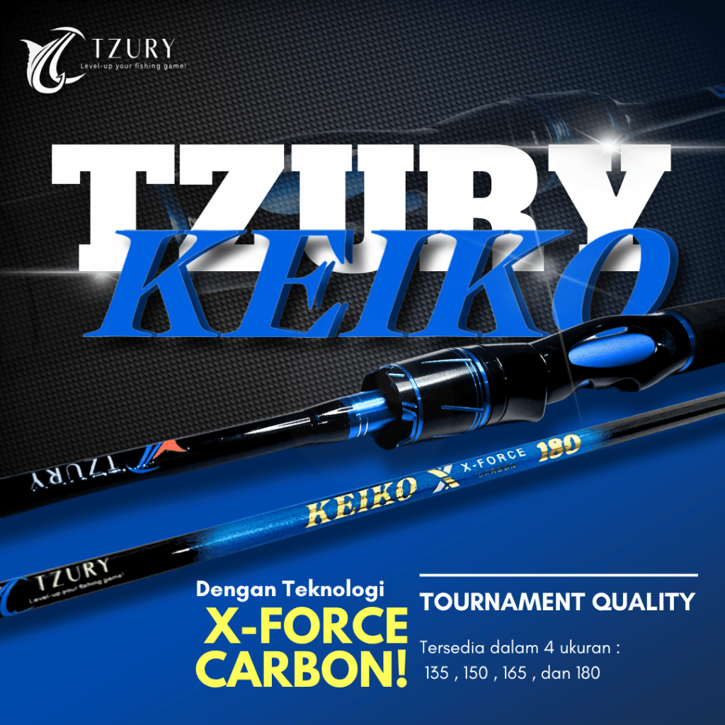 Joran Pancing Tzury Keiko 100% Serat Karbon Fiber