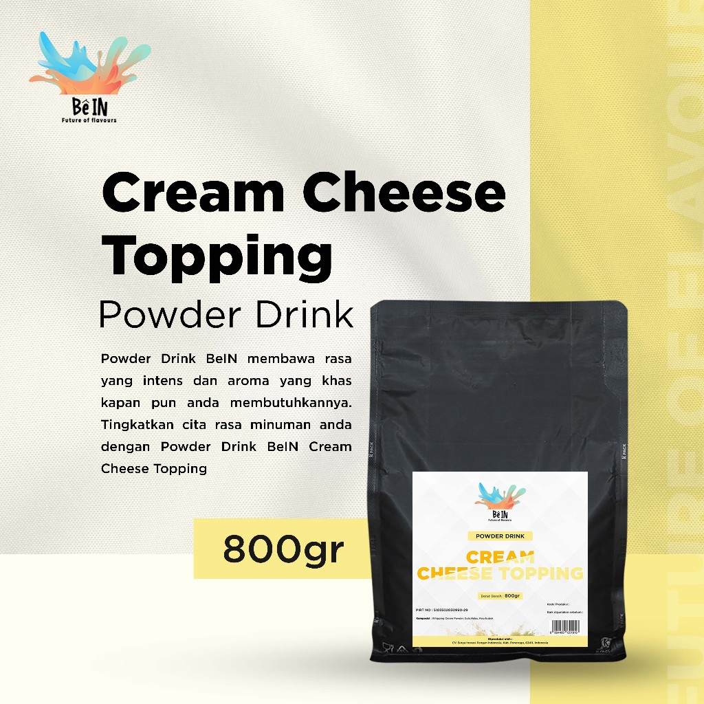 

BeIn Cream Cheese Powder - Bubuk Minuman Krim Keju 800gr