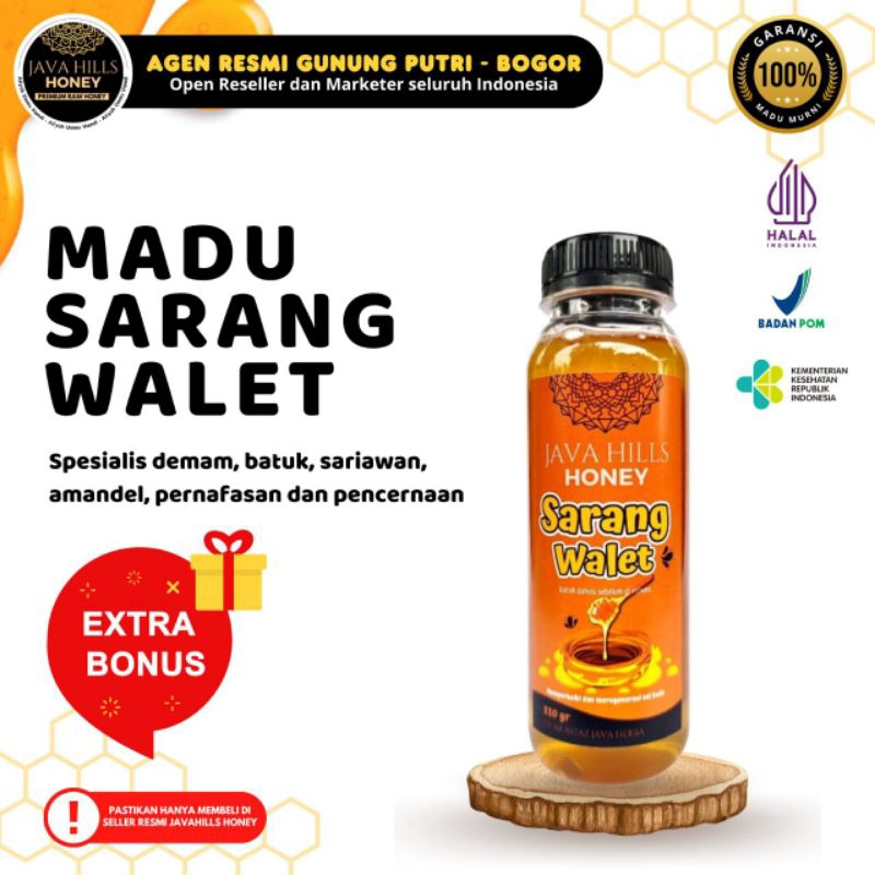 

MADUSARANG WALET 330GR JAVAHILLS HONEY MEREGENASI KULIT DARI DALAM TINGGI KALSIUM DAN KOLAGEN MEMBUAT WAJAH JADI KENYAL