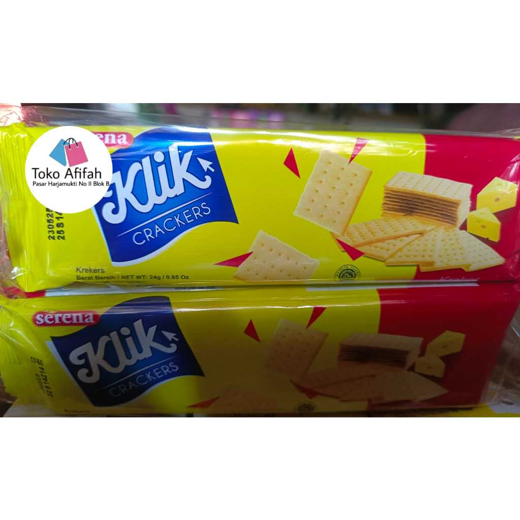 

Serena Klik Crackers | Biskuit Keju | Biskuit Serena 24g x 10