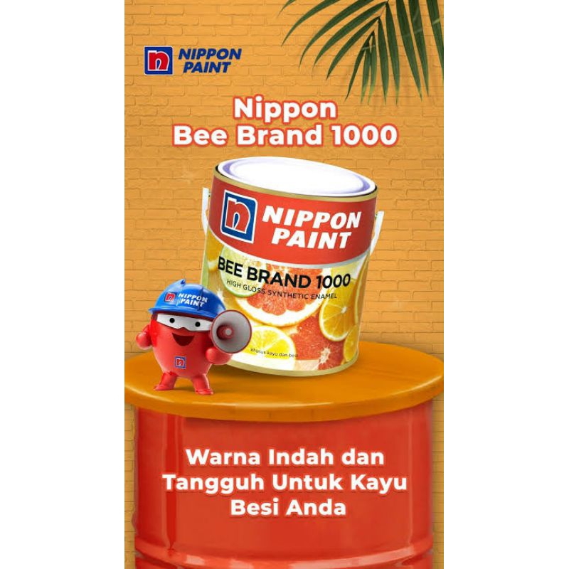 Cat Kayu dan Besi Bee Brand 1000 100ml / 0.1 Liter NIPPON PAINT High Gloss Synthetic Enamel | Cat Ka