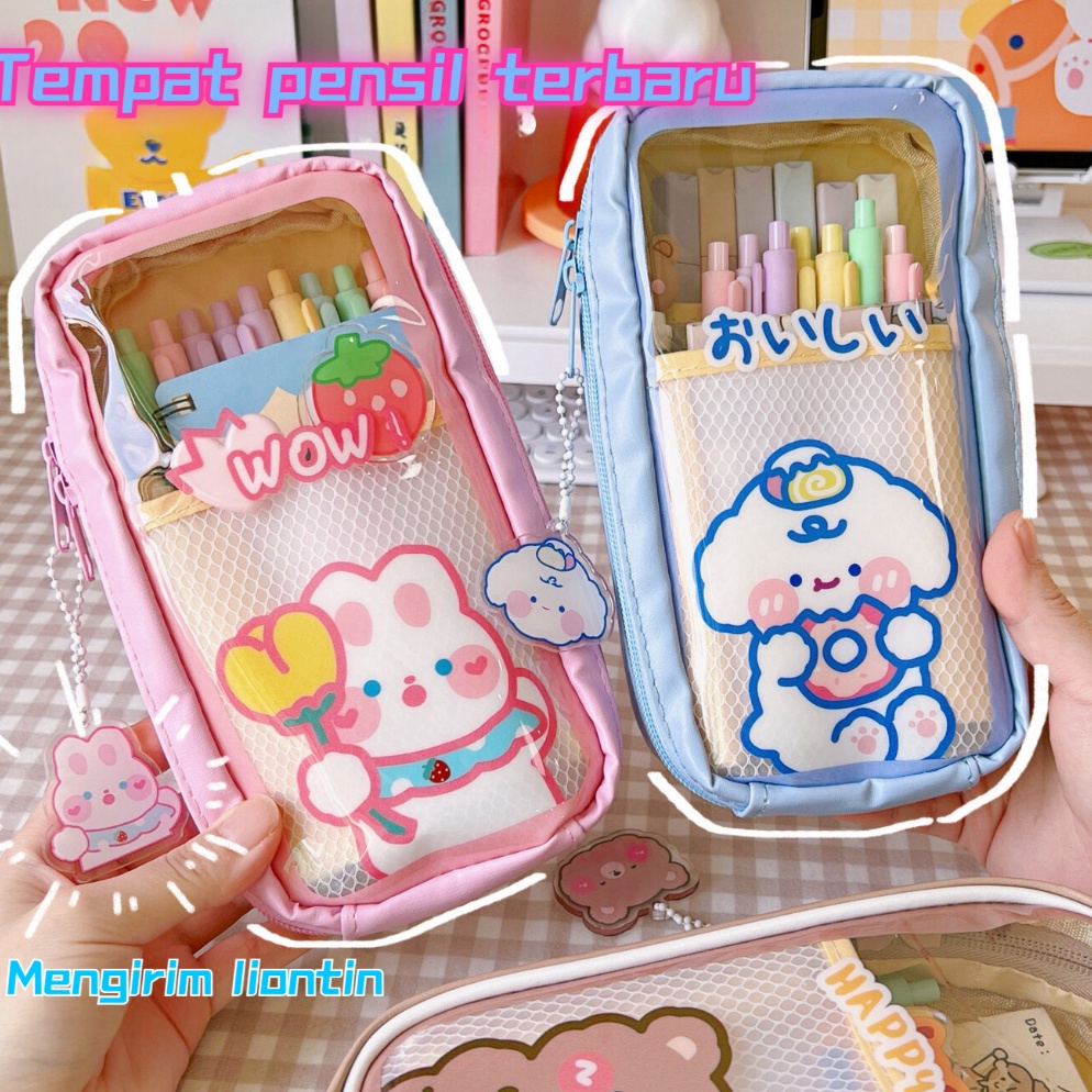 

Dilengkapi dengan liontinPencil Case Kotak Pensil Cute Tempat Pencil Fashion Korea Tempat Alat Tulis Kawaii Pencil Tempat Pensil Lucu Anak Cases Large Capacity Box for Girls Office Student Stationery Organizer KODE F8D2