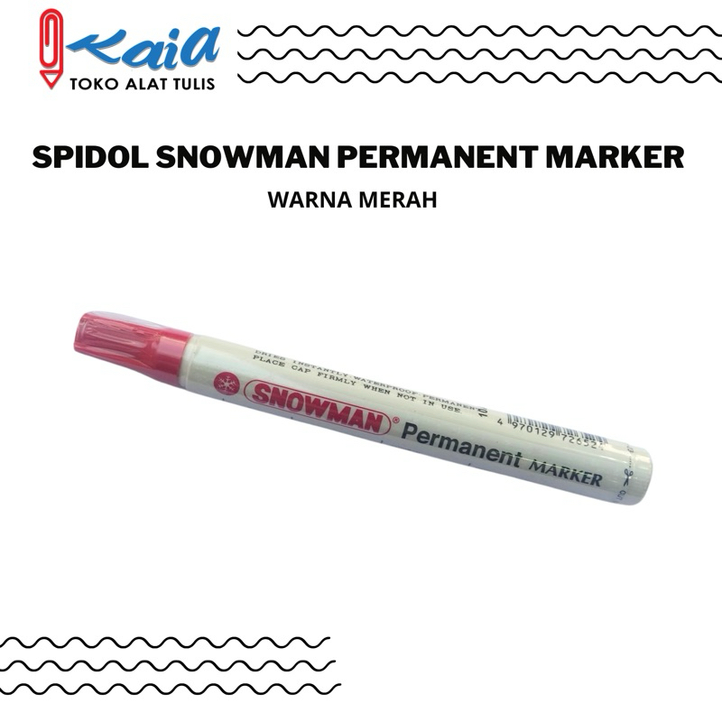 

SPIDOL SNOWNMAN PERMANENT MARKER WARNA MERAH