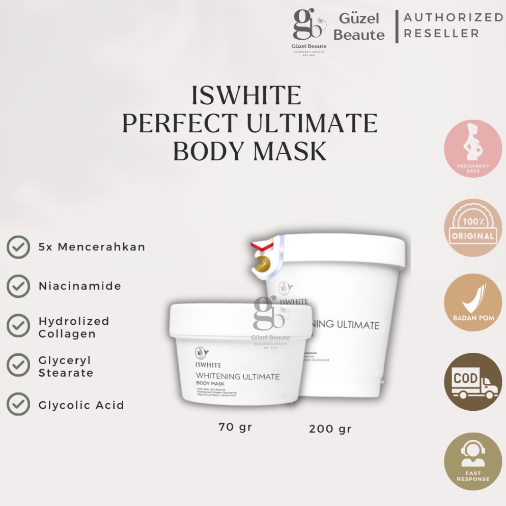 Guzel  Iswhite Body Mask Whitening Ultimate Masker Badan q A7V7