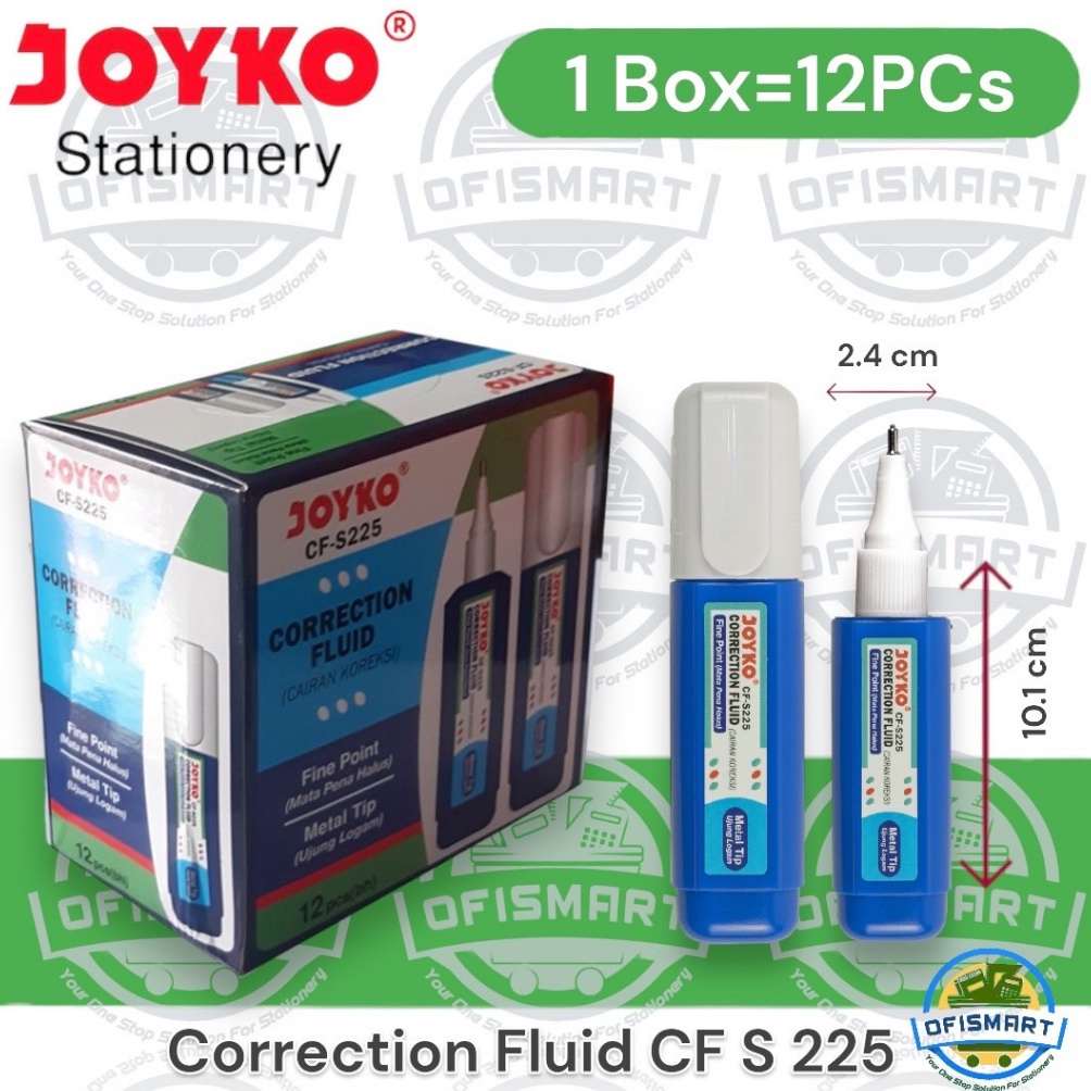 

Joyko Correction Fluid Tip Ex CFS225 1Ktk12PCs KODE Q8M1