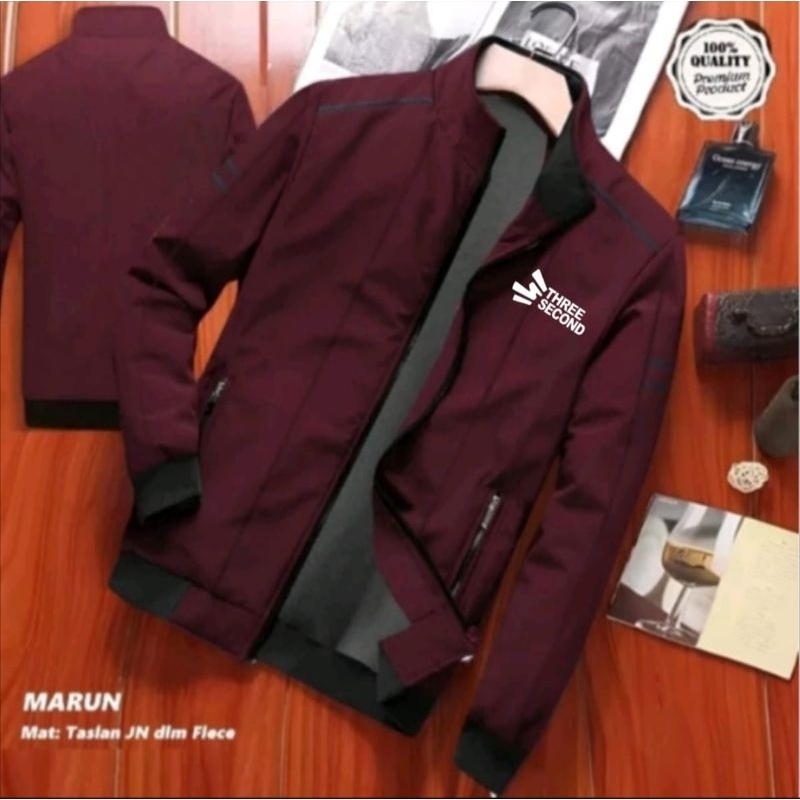 JAKET WINTER RUBBY PARASUT FLECE ANTI AIR CUSTOM SABLON BOLAK BALIK WATERPROOF THREE SECOND FREE NAM