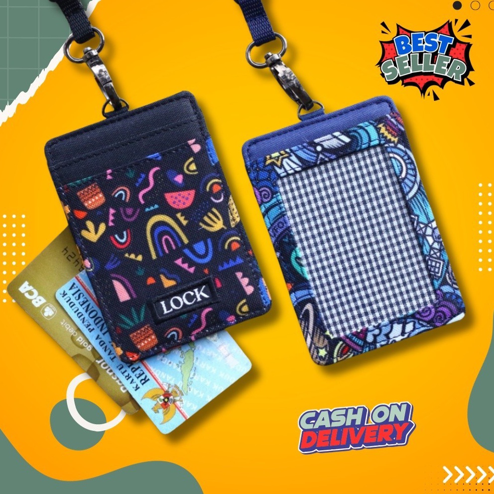 

Lanyard ID Card Holder Name Tag Kantor Aesthetic Custom 1TS27 KODE H7J5