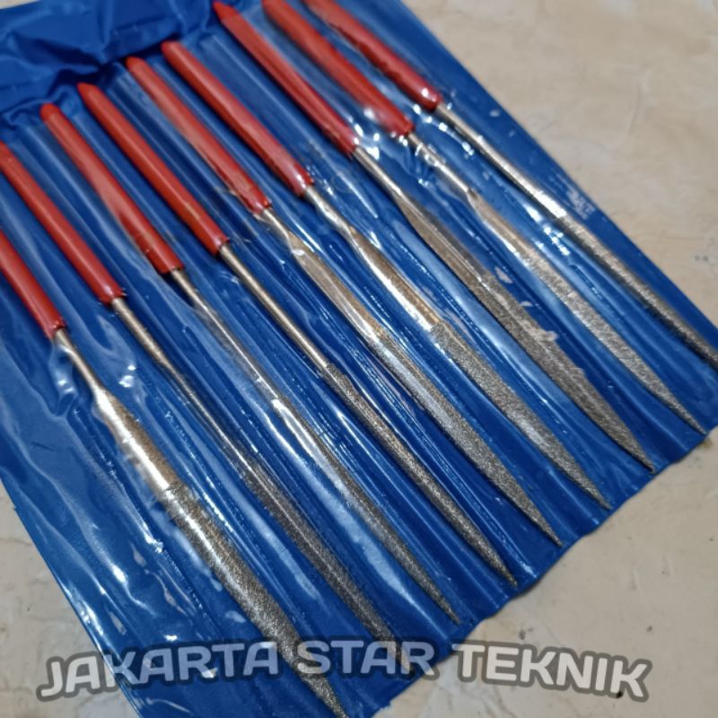 Kikir set 10 pcs kikir intan diamond set 5mm × 180mm kikir intan dimaond set
