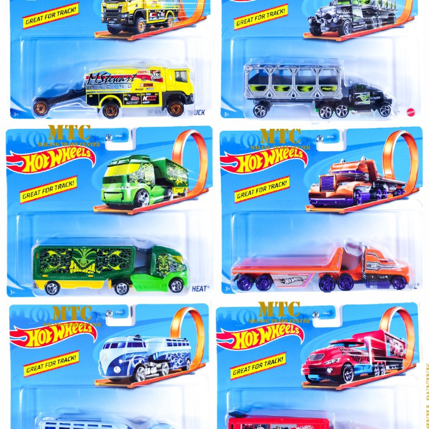 HJ6 HOT WHEELS TRACK STARS GREAT FOR TRACK  HOT WHEELS TRUCK TRAILER  HOT WHEELS TRUK