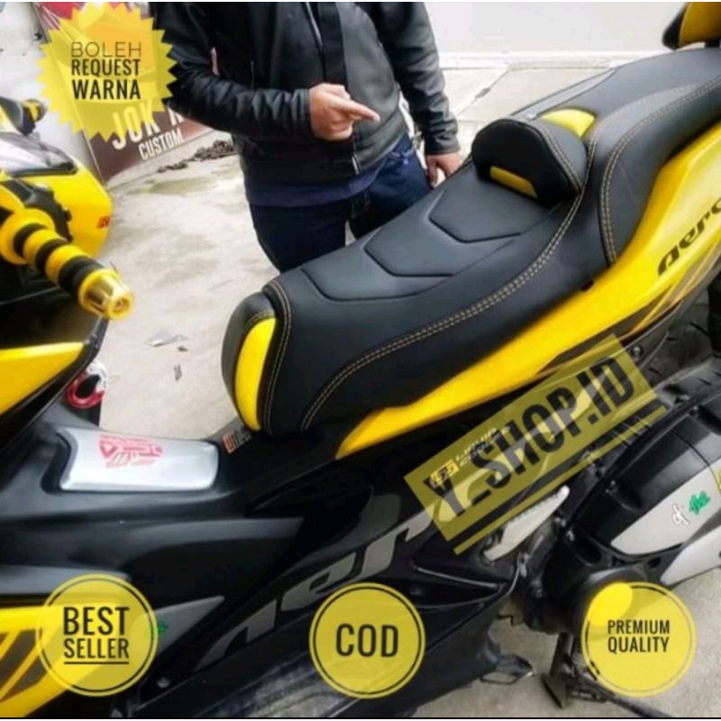 Kulit Jok Motor Custom Aerox 125 155 Abs Modif Eropa Jendol Anti Rembes Pnp