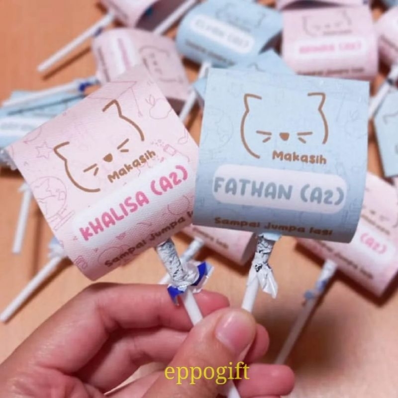 Hadiah Wisuda Perpisahan Mini Gift Permen Lolipop