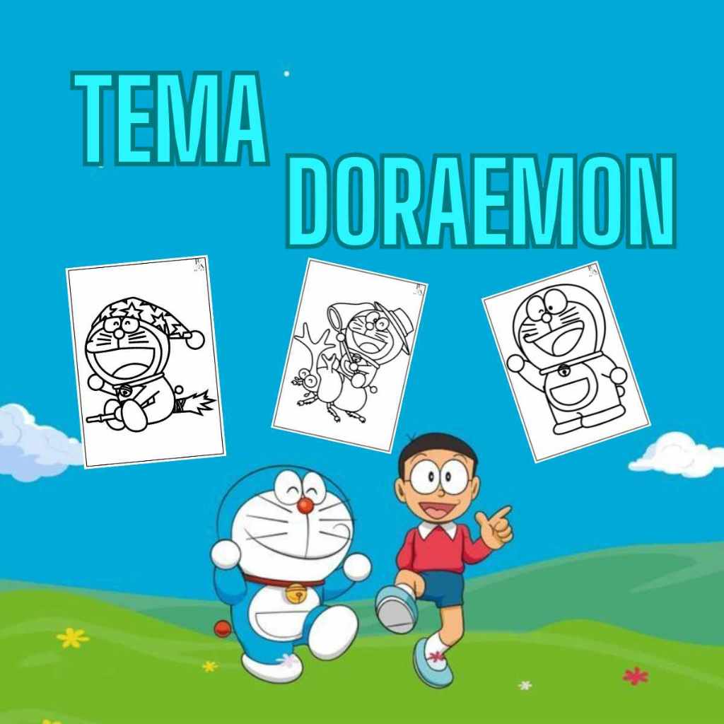 

KERTAS MEWARNAI / KERTAS GAMBAR / DORAEMON / KERTAS MEWARNAI ANAK PAUD TK SD / A4