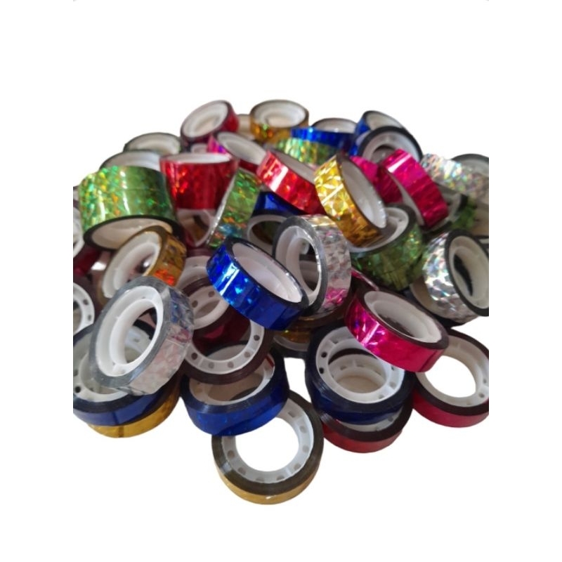 

isolasi hologram/isolasi warna/isolasi toples/isolasi tebel (P 14 M isi 1pcs)