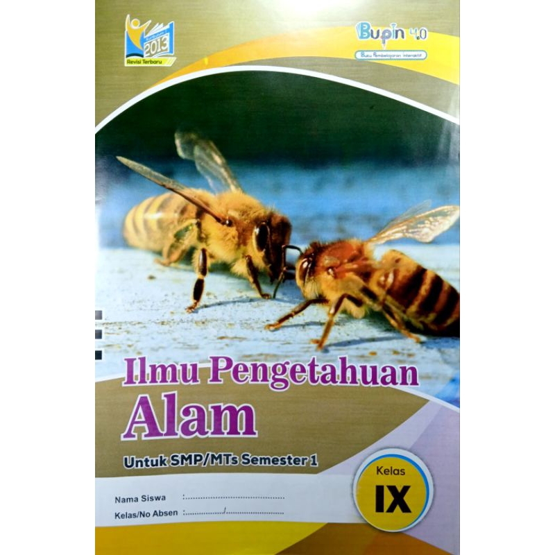 BUKU LKS SMP MTS IPA KELAS 9 SEMESTER 1 2024/2025  KURIKULUM 2013 K13 | BUPIN