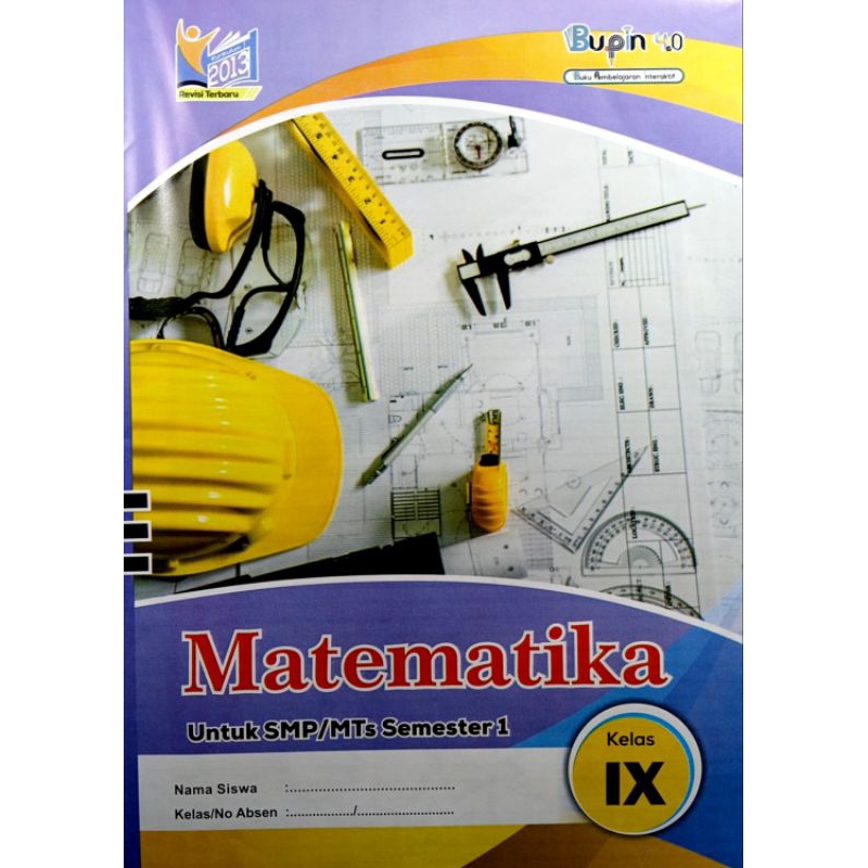 BUKU LKS SMP MTS MATEMATIKA KELAS 9 SEMESTER 1 2024/2025 KURIKULUM 2013 | BUPIN