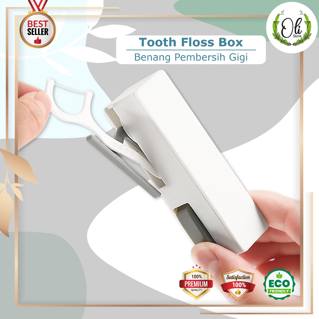 KUALITAS OKE DENTAL FLOSS BENANG GIGI PORTABLE BOX PEMBERSIH SELA GIGI  oli store