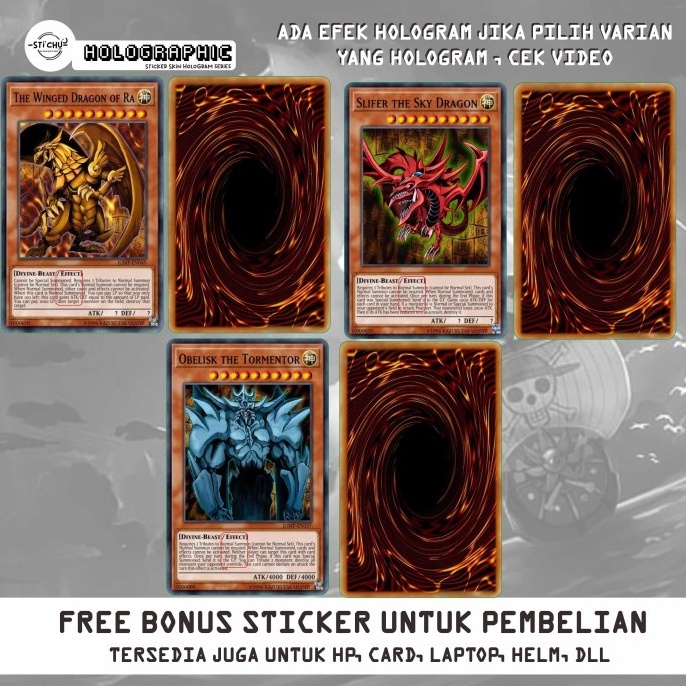 

PROMO MENARIK Sticker Skin Card ATM Emoney Flazz YuGi Oh card 2 Sisi kartu