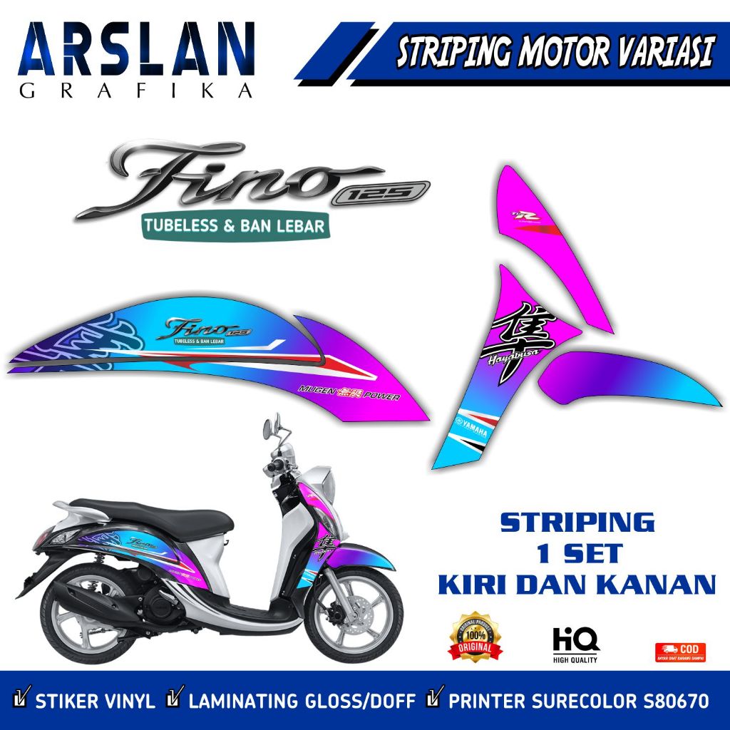 Striping Fino 125 New Stiker Striping Fino Grande Variasi / Desain Gradasi Keren
