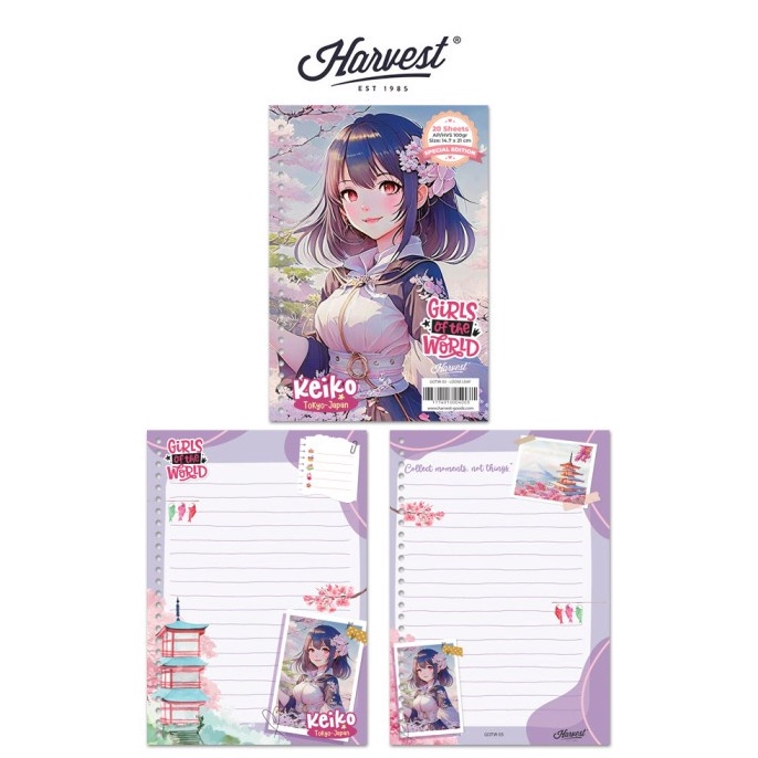 

DISKON Loose Leaf Kertas Binder Harvest A5 Girls of The World Tokyo