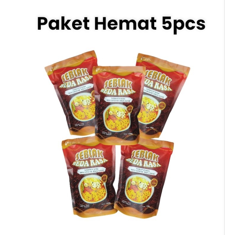 

Seblak Instan Bedarasa Paket Hemat 5pcs Snack & Food Rempah Autentik Kemasan 190gr Bumbu Extra Isi Jumbo