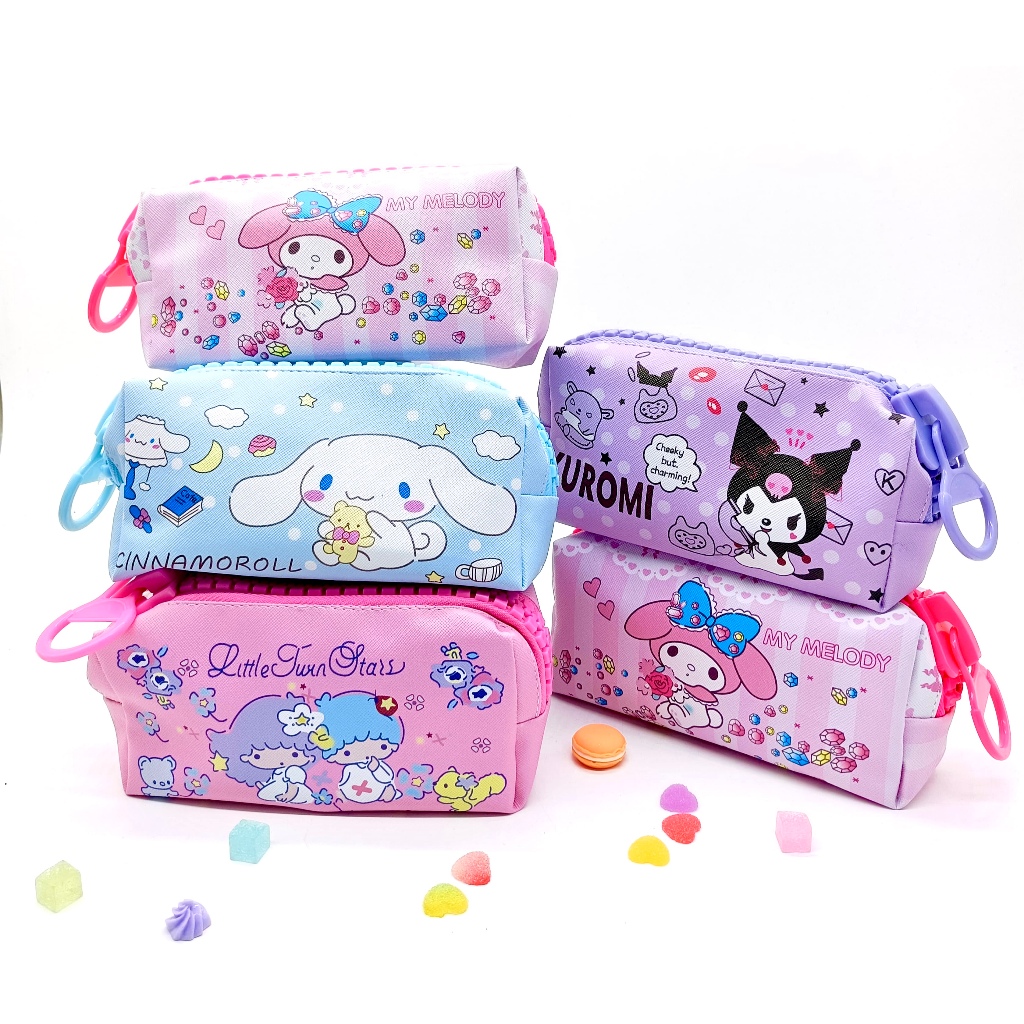 

TEMPAT PENSIL RESLETING KW-01 SANRIO / PENCIL CASE CINNAMOROLL KUROMI