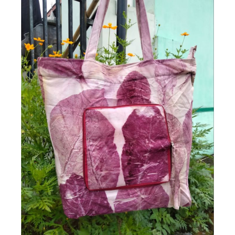 Tas Lipat Ecoprint Motif Daun