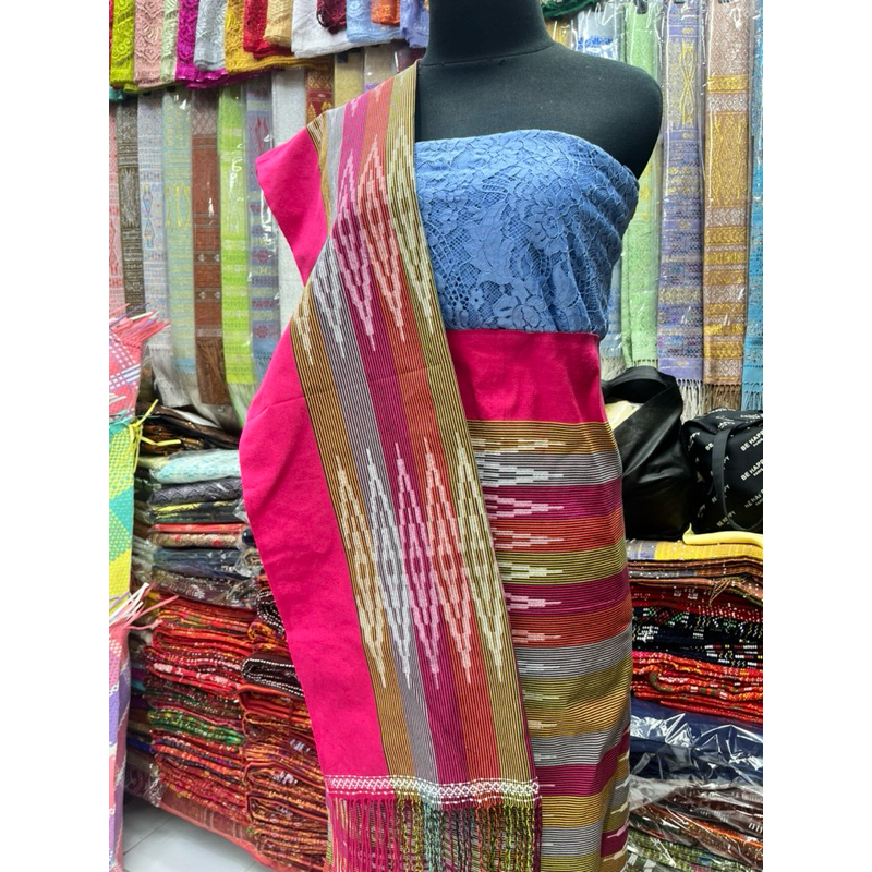 Songket siantar motif harungguan kualitas premium warna fanta